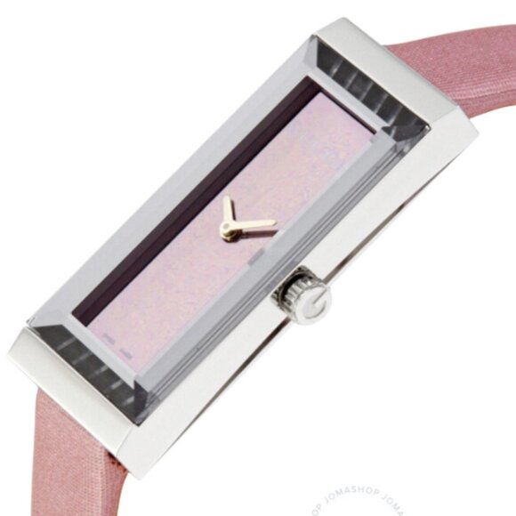 Gucci Women's YA127502 G-Frame Pink Leather Watch - Picture 2 of 8